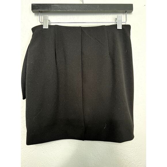 NEW! Express Mini Skirt Metal Accent Side Ruche Black - XS - Picture 2 of 3